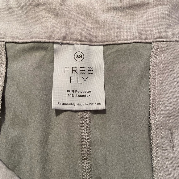Free Fly Mens Light Gray Performance Chino Shorts Size 38 - Picture 4 of 5